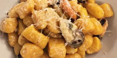 GNOCCHI DI ZUCCA COZZE MANDARINO E PECORINO